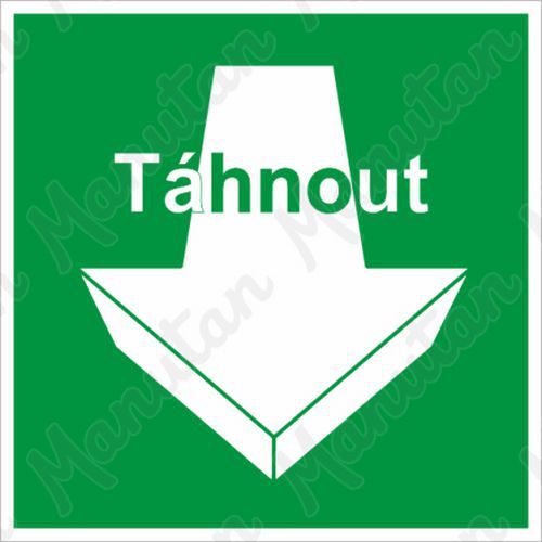 Táhnout, samolepka 100 x 100 x 0,1 mm, fotoluminiscenční zelená