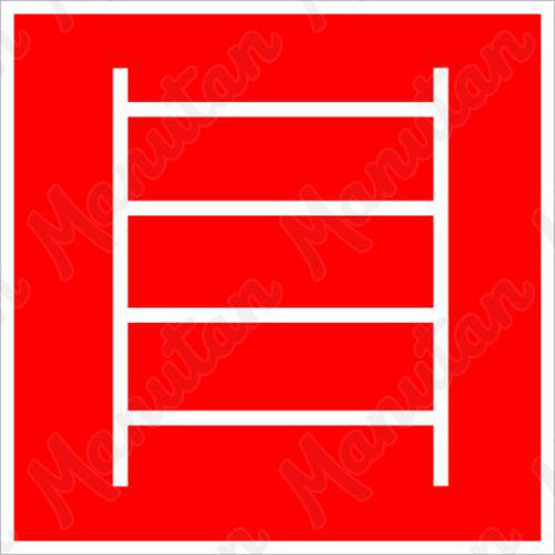 Požární žebřík, plast 300 x 300 x 1,1 mm, fotoluminiscenční