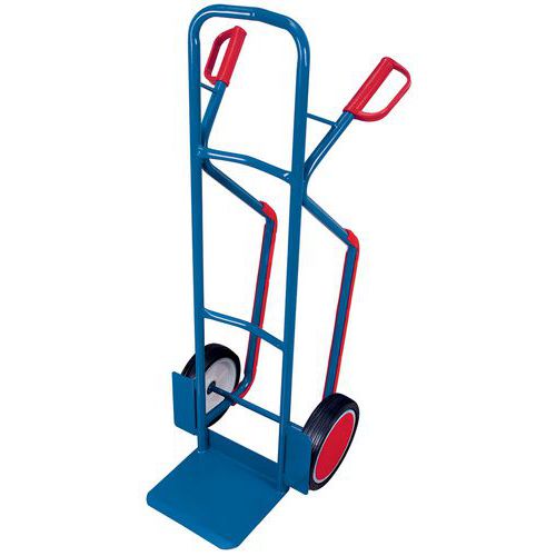 Rudl RU234 s ližinami, do 250 kg, 55 x 61,5 x 130,5 cm, plná kola, modrý