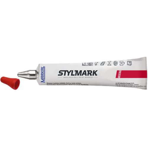 Průmyslový popisovač v tubě Stylmark, červená