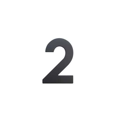 Nerezové číslo ve 2D provedení, výška 75 mm, znak "2"