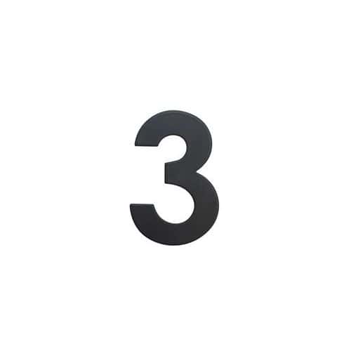Nerezové číslo ve 2D provedení, výška 75 mm, znak "3"