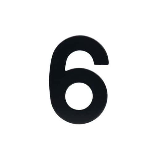 Nerezové číslo ve 2D provedení, výška 95 mm, znak "6"