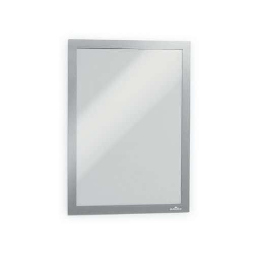 Informační rámeček DURAFRAME A4, samolepicí, 2 ks, stříbrný