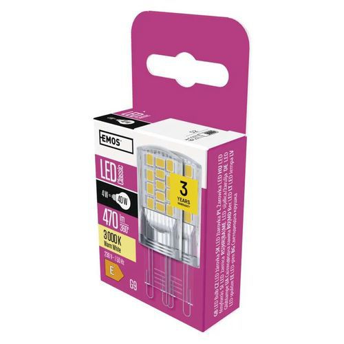 LED žárovka Classic JC, patice G9, 4 W, teplá bílá, 2 ks