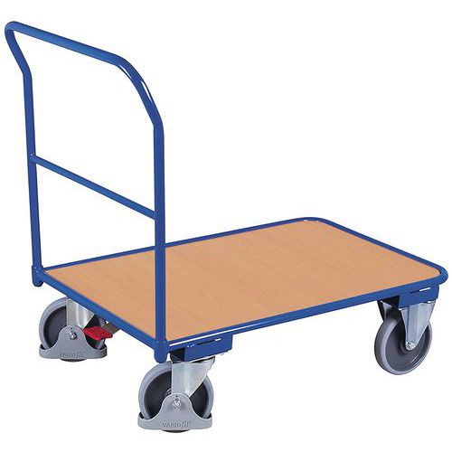 Plošinový vozík PV01, do 400 kg, 110 x 70 x 103 cm, modrý
