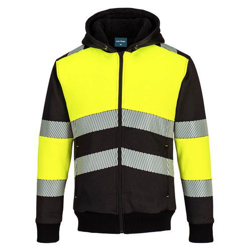 Zimní mikina PW3 na zip, žlutá/černá, vel. 4XL