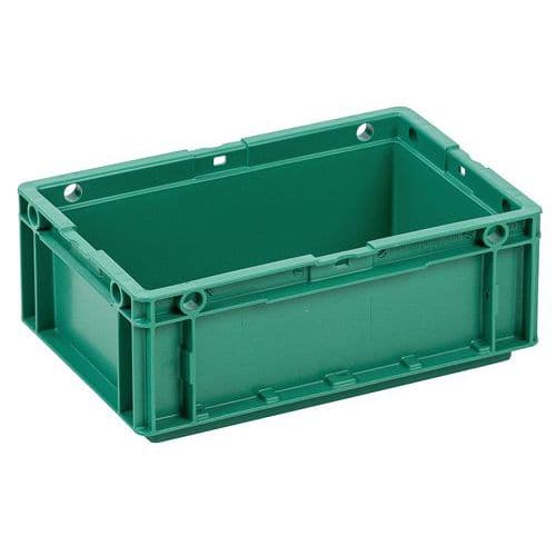 Plastová Euro přepravka Manutan Expert, zelená, 114 x 200 x 300 mm, 4 l