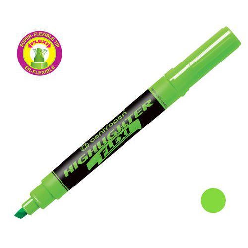 Zvýrazňovač CENTROPEN 8542 FLEXI, zelený