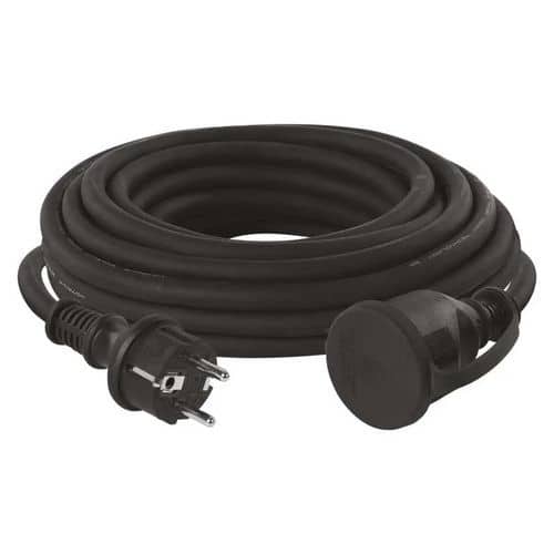 Venkovní prodlužovací kabel, 10 m, 1 zásuvka, guma - neopren, 2,5 mm2