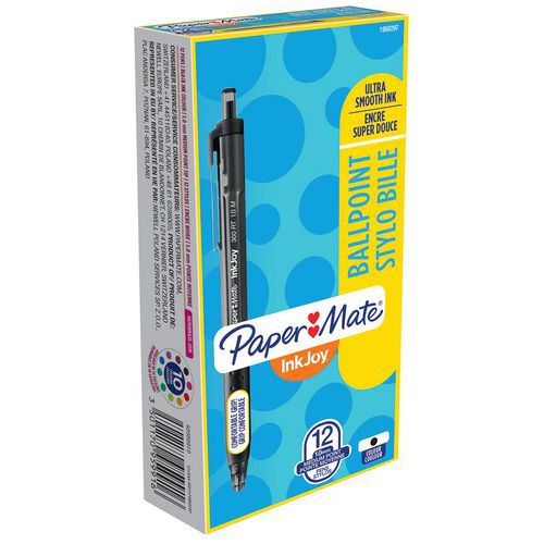Kuličkové pero Papermate Inkjoy, 12 ks, černé
