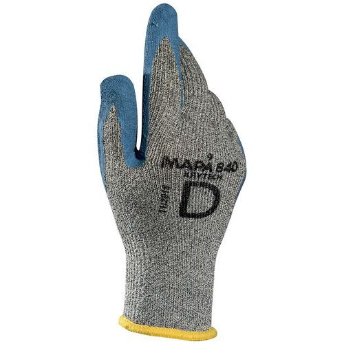 Polyetylenové rukavice KryTech 840 D polomáčené v nitrilu, šedé, velikost 9