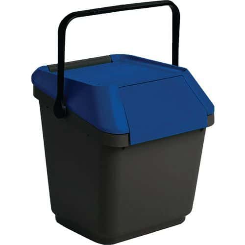 Odpadkový koš EasyMax 35 l černý/modrý
