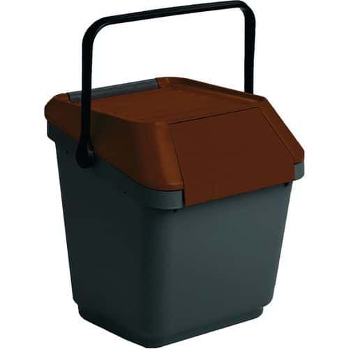 Odpadkový koš EasyMax 35 l černý/hnědý