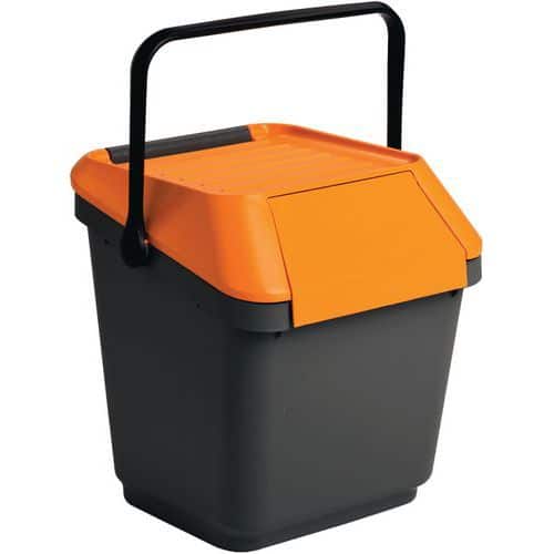 Odpadkový koš EasyMax 35 l černý/oranžový