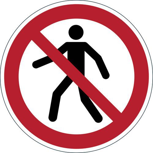 Zákazové nálepky: zákaz vstupu chodců - piktogram