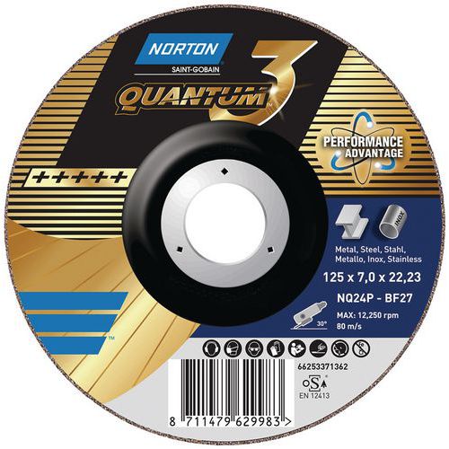 Brusný kotouč Norton na kov Quantum 3, průměr 230 mm