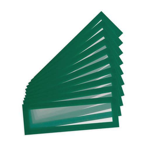Informační kapsy Magneto Pro Solo Tarifold, magnetické, 80 x 235 mm, zelená, 10 ks