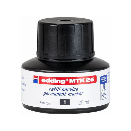 Náhradní inkoust pro permanentní popisovače edding MTK 25, černý