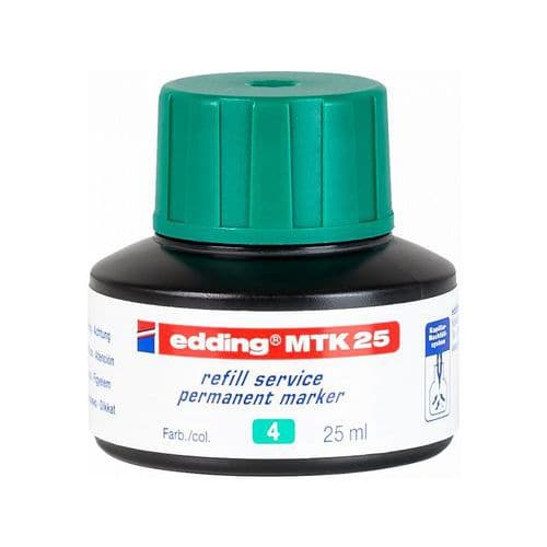 Náhradní inkoust pro permanentní popisovače edding MTK 25, zelený