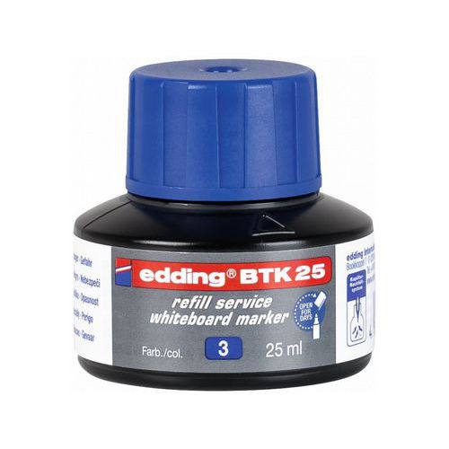 Náhradní inkoust pro popisovače na bílé tabule edding BTK 25, modrý