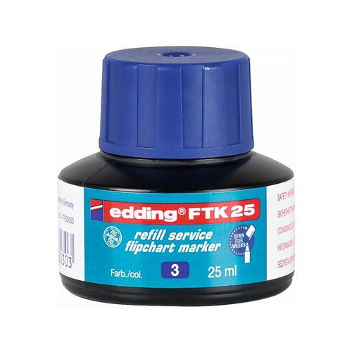 Náhradní inkoust pro popisovače na flipcharty edding FTK 25, modrý