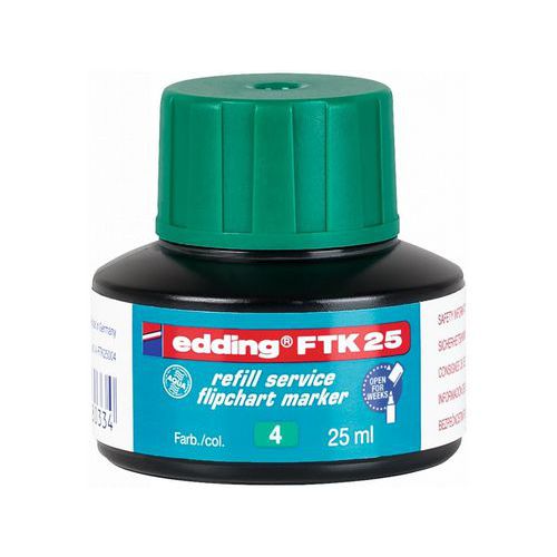 Náhradní inkoust pro popisovače na flipcharty edding FTK 25, zelený