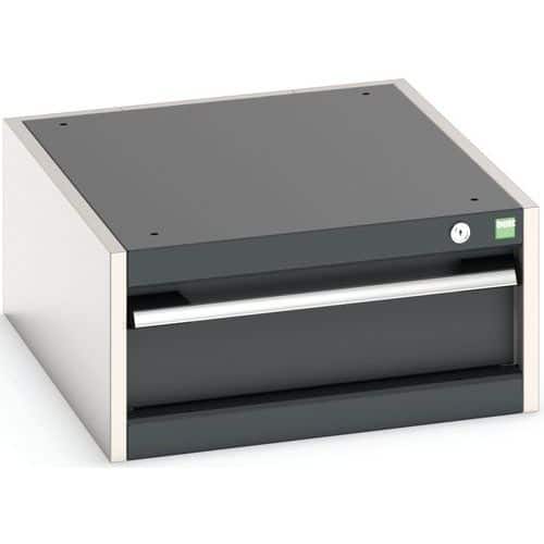 Dílenská zásuvková skříň Bott Cubio, 25 x 52,5 x 65 cm, 1 zásuvka, šedá-antracit