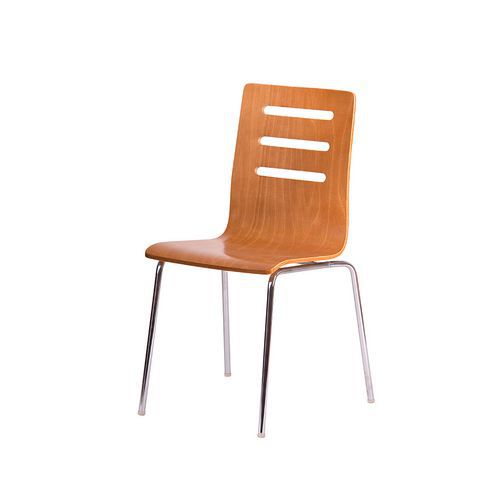 Dřevěná jídelní židle Tina Chrome, třešeň