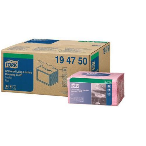 Netkaná textílie Tork Premium ve skládané verzi, červená, 40ks