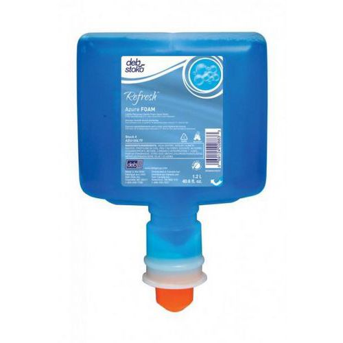 Luxusní pěnové mýdlo DEB Refresh WASH 1,2l, Azure