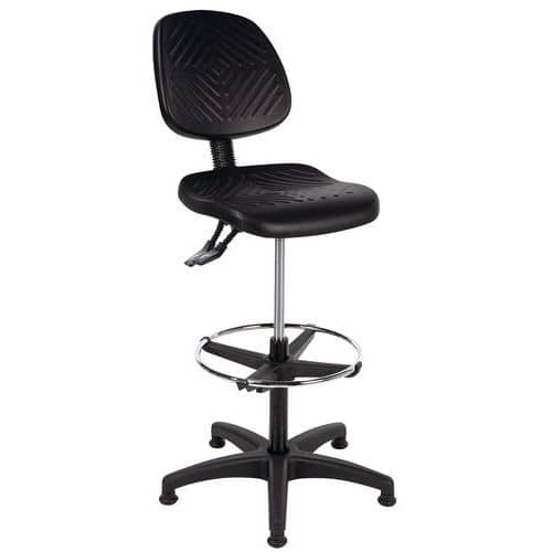 Zvyšená pracovní židle Tecno s kluzáky