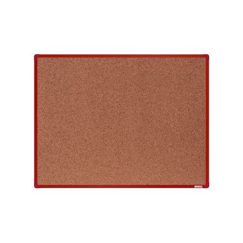 Korková tabule boardOK, 120 x 90 cm, červená