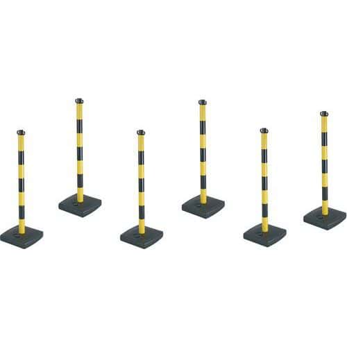 Plastový zahrazovací sloupek, 90 cm, černé/žluté
