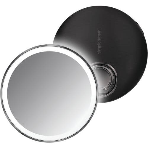 Zrcátko se senzorem Compact – černé, průměr 10 cm