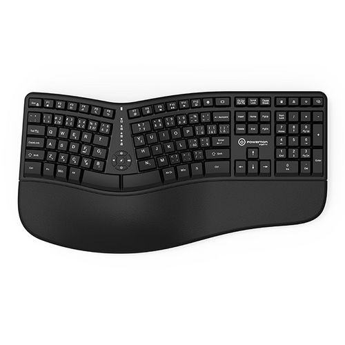 Ergonomická klávesnice Powerton Lana, černá, CZ/SK