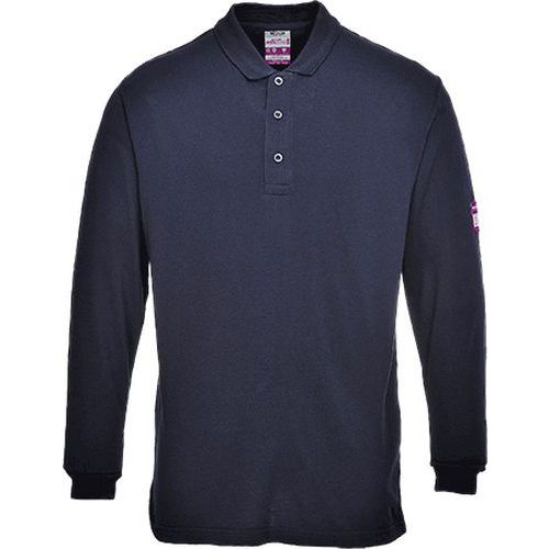 Polokošile s dlouhým rukávem Flame Resistant Anti-Static, modrá, vel. 4XL