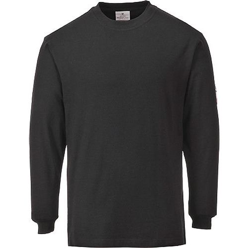 Triko s dlouhými rukávy Flame Resistant Anti-Static, černá, vel. L