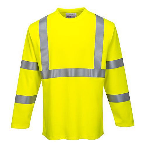 FR Hi-Vis tričko s dlouhým rukávem, žlutá, vel. L