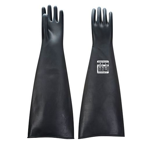 Rukavice Heavyweight Latex Rubber Gauntlet 600mm, černá, vel. L