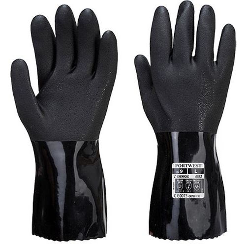 Chemická rukavice ESD PVC, černá, vel. L