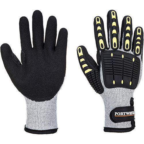 Zateplená rukavice Anti Impact Cut Resistant, šedá/černá, vel. L