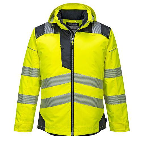 Reflexní nepromokavá bunda PW3 Hi-Vis, černá/žlutá, vel. L