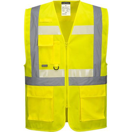 Reflexní vesta Executiv Glowtex Hi-Vis se zipem Ezee, žlutá, vel. 4XL