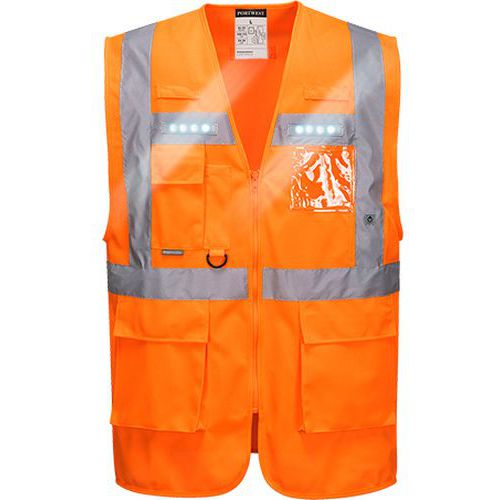 Reflexní vesta Executive Orion LED Hi-Vis, oranžová, vel. S