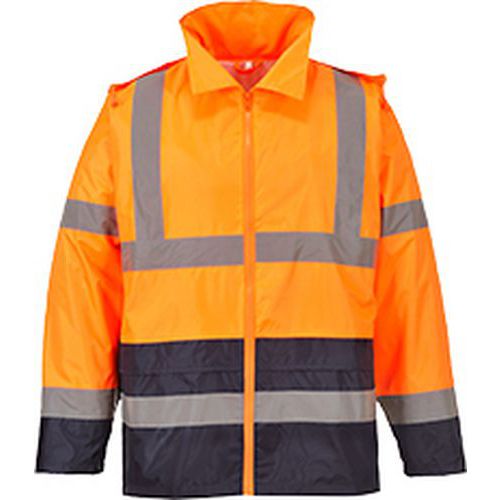 Bunda proti dešti Hi-Vis Classic Contrast, oranžová/modrá, vel. 3XL