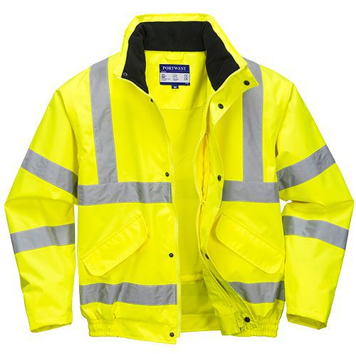 Reflexní bunda bomber Super Hi-Vis, žlutá, vel. M