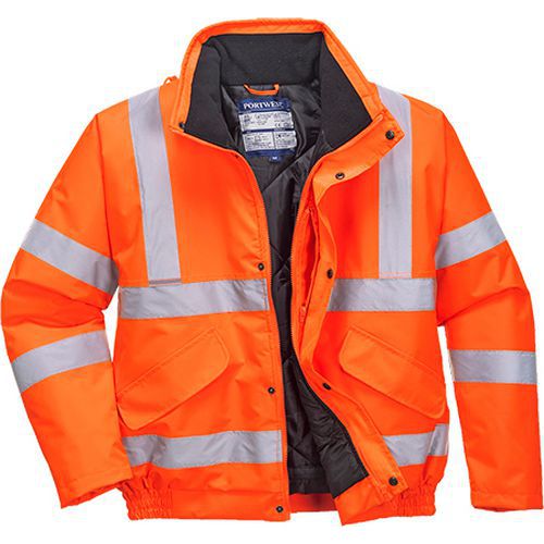 Reflexní nepromokavá bunda bomber Rocket Hi-Vis, oranžová, vel. 6XL