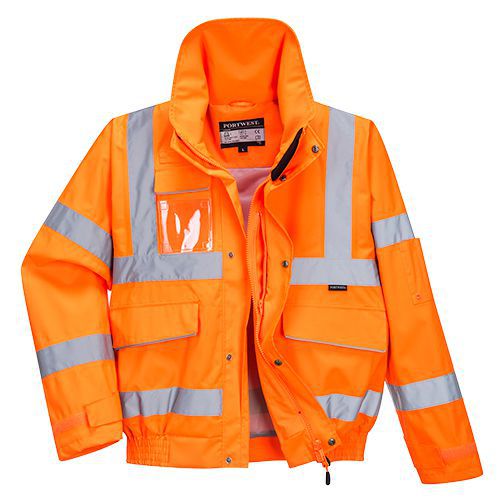 Reflexní nepromokavá bunda bomber Extreme, oranžová, vel. L
