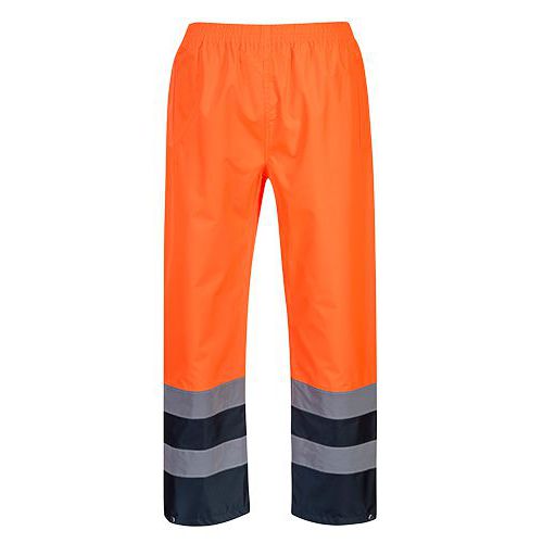 Reflexní kalhoty Duo Hi-Vis, modré/oranžové, vel. L